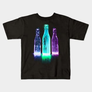 Neon Alcohol Bottle Art Kids T-Shirt